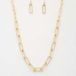 Paperclip Link Metal Necklace