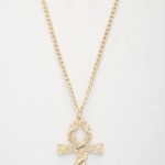Snake Wrap Cross Pendant Curb Link Necklace