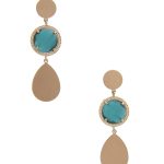 Round Gem Teardrop Dangle Earring