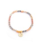 Coin Charm Beaded Bracelet