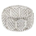 Rhinestone Wide Stretch Bracelet