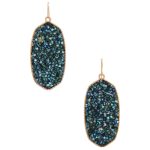 Dainty Bead Oval Dangle Earring