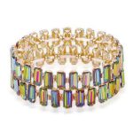 Rectangle Rhinestone Stretch Bracelet