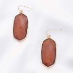 Resin Hexagon Dangle Earring