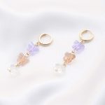 Triple Butterfly Huggie Dangle Earring