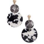 Acetate Round Dangle Earring