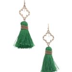 Moroccan Shape Tassel Dangle Earring