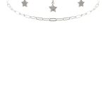 Rhinestone Star Charm 3 Layered Necklace