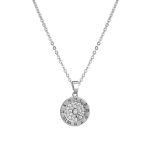 Crystal Clock Round Necklace