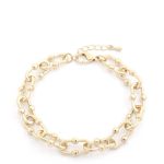 Oval Ball Link Metal Bracelet