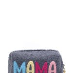 Faux Fur Mama Pouch W/Wristlet