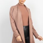 Open Front Suede Blazer