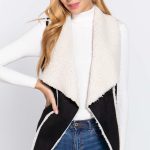 Shawl Faux Suede Fur Bonded Vest