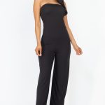 Solid Strapless Jumpsuit