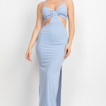 Cutouts Side Slit Maxi Dress
