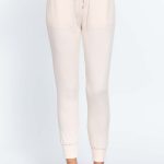 Waist Band Long Sweatpants With Pockets