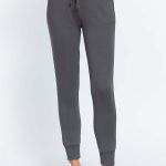 Waist Band Long Sweatpants With Pockets