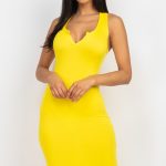 Split Neck Tank Mini Dress