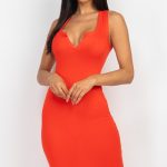 Split Neck Tank Mini Dress