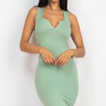 Split Neck Tank Mini Dress