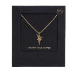14 Karat Gold Dipped Ballerina Charm Necklace