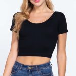 Cross Back Rib Seamless Crop Top