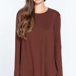 Long Slv Side Slit French Terry Tunic