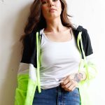 Colorblock Zip-Up Hooded Wind Jacket