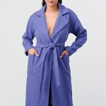 Luxe Wool Waist Tie Side Pockets Midi Length Coat