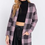 Front Open Jacquard Sweater Cardigan